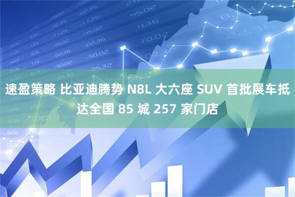 速盈策略 比亚迪腾势 N8L 大六座 SUV 首批展车抵达全国 85 城 257 家门店