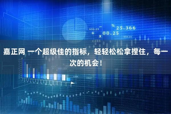 嘉正网 一个超级佳的指标，轻轻松松拿捏住，每一次的机会！